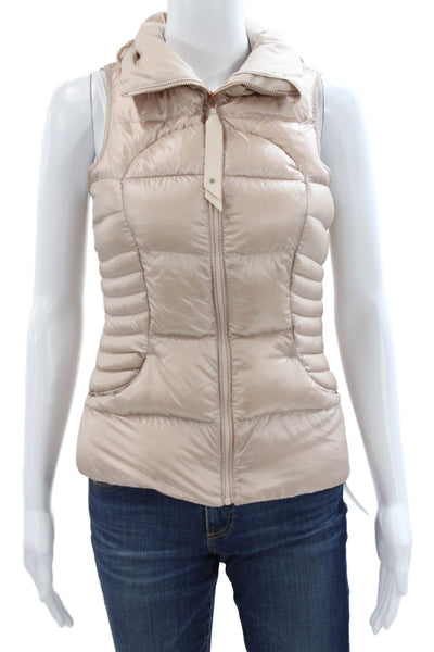 Lululemon Womens Beige Down Puffer Jacket Sleeveless Size 4