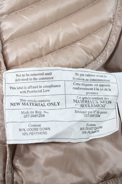 Lululemon Womens Beige Down Puffer Jacket Sleeveless Size 4
