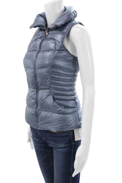 Lululemon Unisex Puffer Jacket Blue Down Zip Solid Activewear Size 4