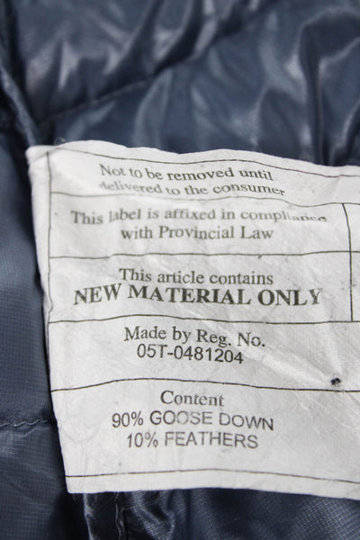 Lululemon Unisex Puffer Jacket Blue Down Zip Solid Activewear Size 4