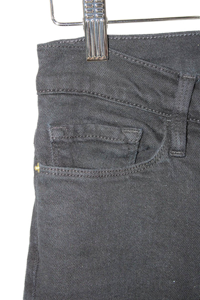 Frame Denim Womens Wide-Leg Black Jeans Size 25