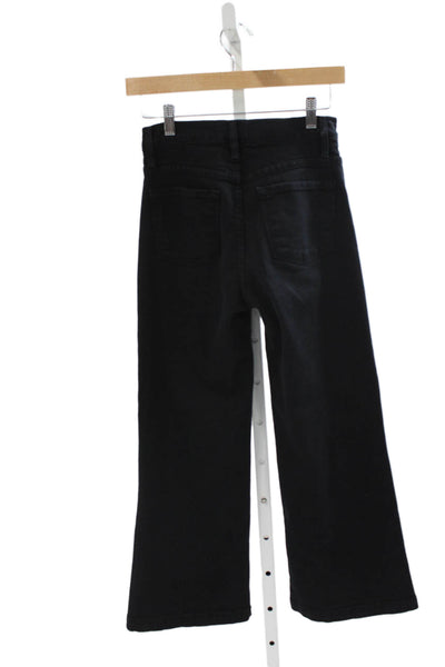 Frame Denim Womens Wide-Leg Black Jeans Size 25