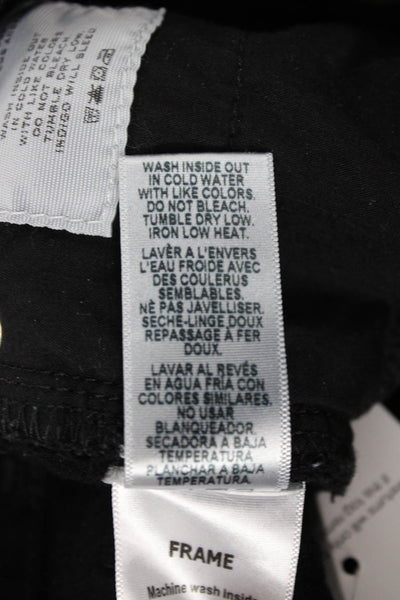 Frame Denim Womens Wide-Leg Black Jeans Size 25