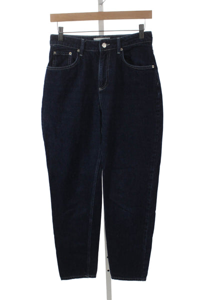 Ba&Sh Womens High Rise Mom Jeans Blue Cotton Button Inseam 28 Size 4