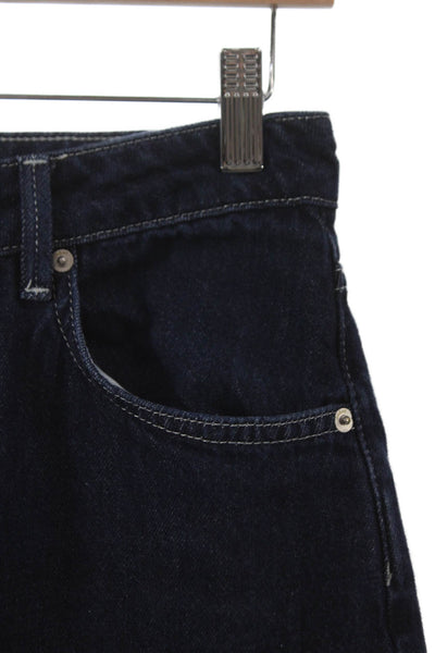 Ba&Sh Womens High Rise Mom Jeans Blue Cotton Button Inseam 28 Size 4