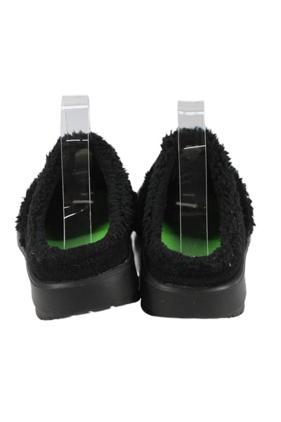 Crocs Womens Slip On Round Toe Fleece Mules Sneakers Black Size 8