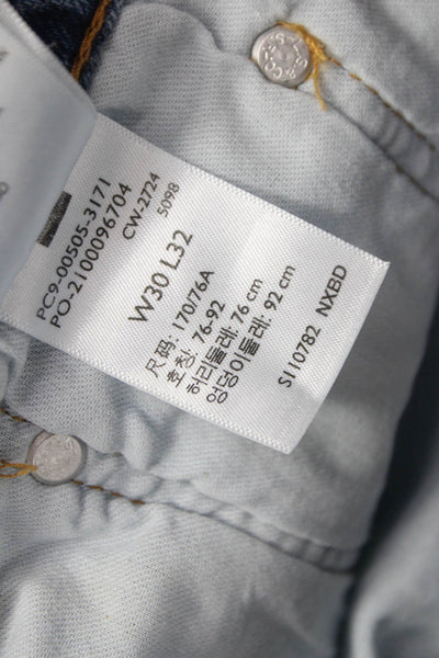 Levi Strauss & Co Mens Straight Jeans Blue Zip Inseam 29 Size 30
