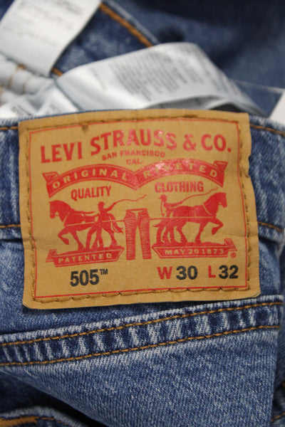 Levi Strauss & Co Mens Straight Jeans Blue Zip Inseam 29 Size 30