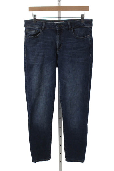 DL1961 Womens Skinny Jeans Blue High Rise Button Cotton Size 30