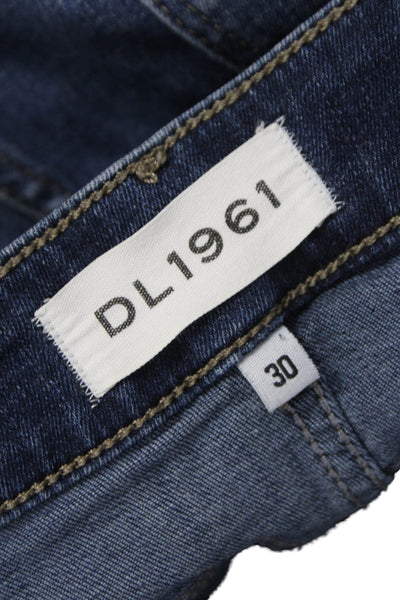 DL1961 Womens Skinny Jeans Blue High Rise Button Cotton Size 30