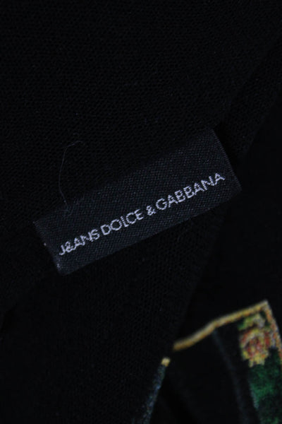 Jeans Dolce & Gabbana Women Black Sheer Turtleneck Long Sleeve Blouse Size S
