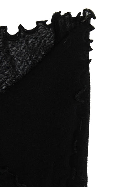 Jeans Dolce & Gabbana Women Black Sheer Turtleneck Long Sleeve Blouse Size S