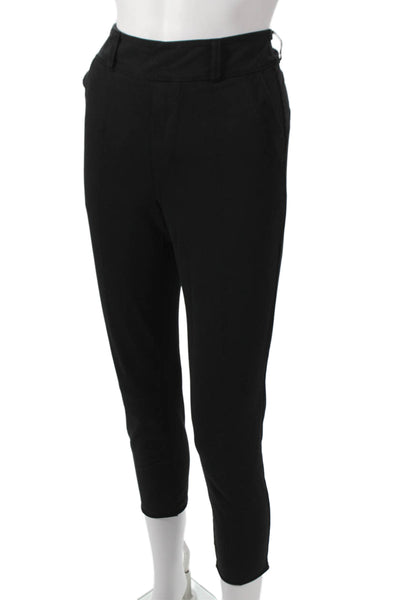 Designer Womens Black Cotton Blend Pants Size M