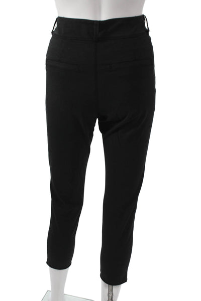 Designer Womens Black Cotton Blend Pants Size M