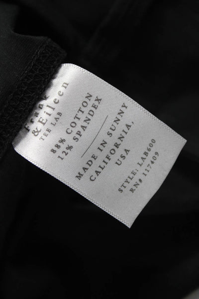 Designer Womens Black Cotton Blend Pants Size M