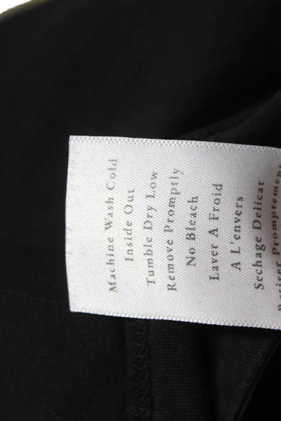 Designer Womens Black Cotton Blend Pants Size M