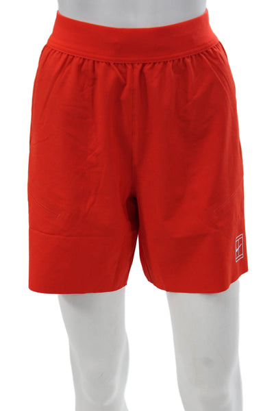 Nike Unisex Bermuda Shorts Red Polyester Drawstring Size S