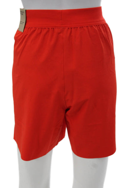 Nike Unisex Bermuda Shorts Red Polyester Drawstring Size S