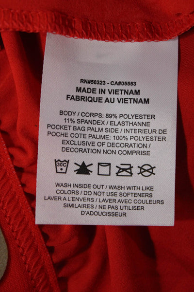 Nike Unisex Bermuda Shorts Red Polyester Drawstring Size S