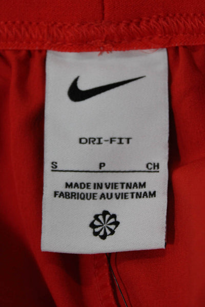 Nike Unisex Bermuda Shorts Red Polyester Drawstring Size S
