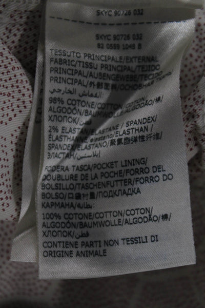 Incotex Men Straight Jeans White Cotton Blend Button Fly Size 32