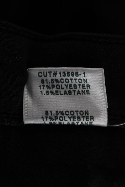 J Brand Unisex Adults Skinny Black Jeans Cotton Button Size 32
