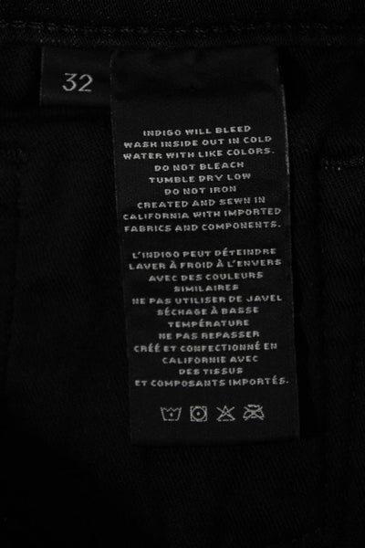 J Brand Unisex Adults Skinny Black Jeans Cotton Button Size 32