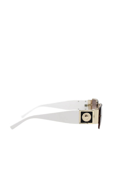 Le Specs Womens Rimless Rectangular What I Need LTD Sunglasses White Brown