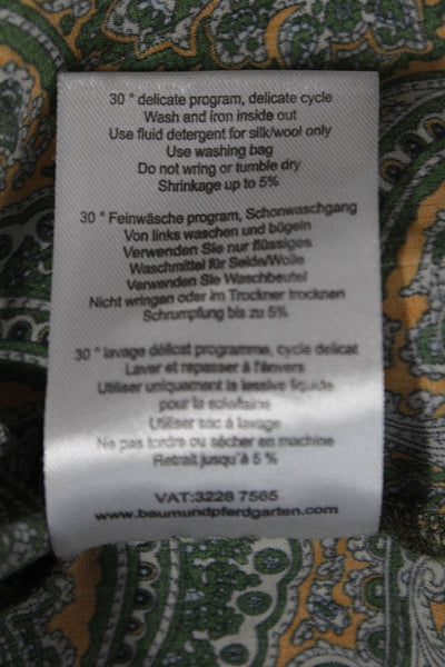 Baum Und Pferdgarten Women Paisley Tunic Blouse Cotton Collared Size 38
