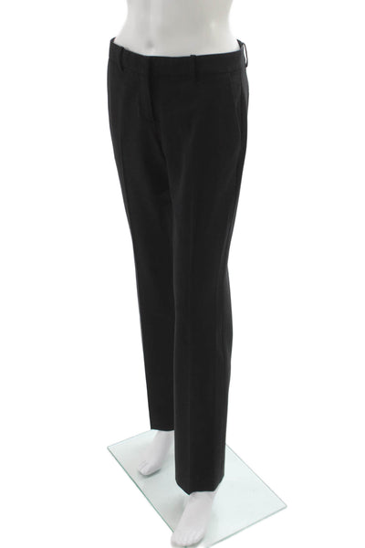 Theory Unisex Adults Black Virgin Wool Dress Pants Button Size 2