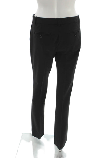 Theory Unisex Adults Black Virgin Wool Dress Pants Button Size 2