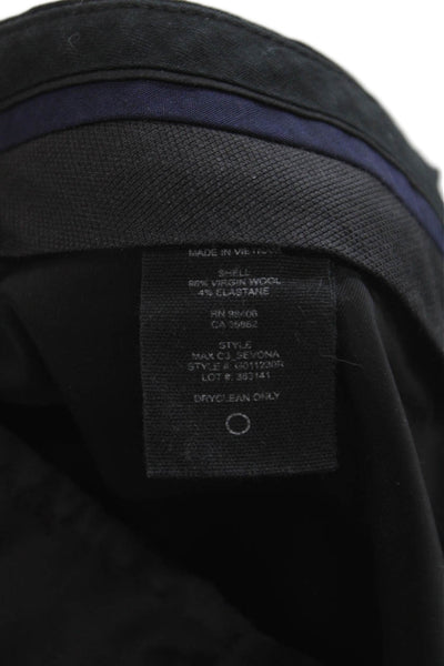 Theory Unisex Adults Black Virgin Wool Dress Pants Button Size 2