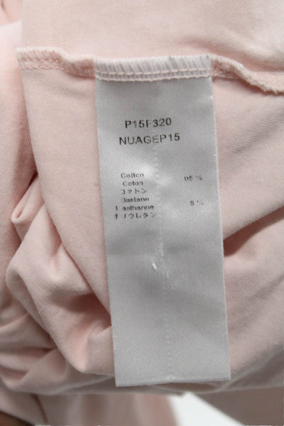 Anne Fontaine Women Button-Up Collared Cotton Blend Long Sleeve Pink Size 36