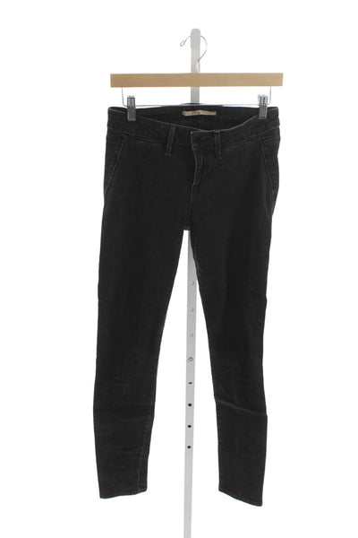 Vince Unisex Adults Skinny Black Jeans Cotton Mid Rise Size 27