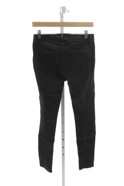 Vince Unisex Adults Skinny Black Jeans Cotton Mid Rise Size 27