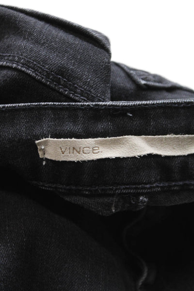 Vince Unisex Adults Skinny Black Jeans Cotton Mid Rise Size 27