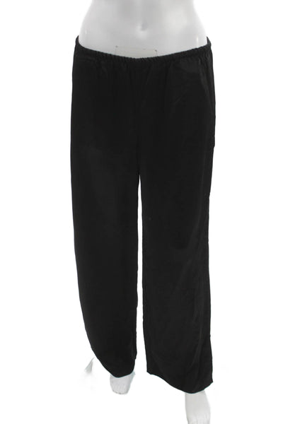 Zara Womens Black Viscose Sweatpants Pull On Size L