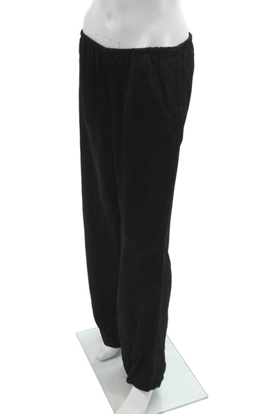 Zara Womens Black Viscose Sweatpants Pull On Size L