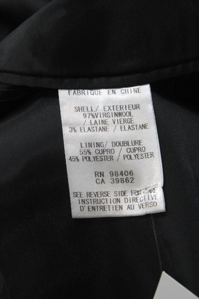 Theory Mens Black Virgin Wool Suit Jacket Size 44