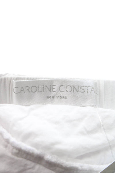 Caroline Constas Womens White Eyelet Flare Skirt Short Bohemian Size S