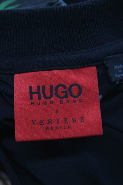 Hugo Hugo Boss Unisex Adults Basic Black Graphic Crew Neck Cotton Tee Size M