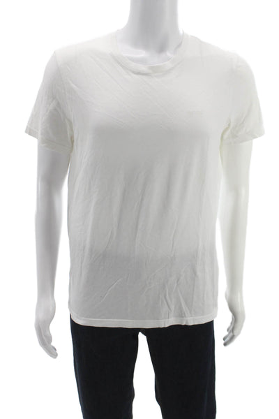 Boss Hugo Boss Mens Basic T-Shirt White Crew Cotton Short Sleeve Size M