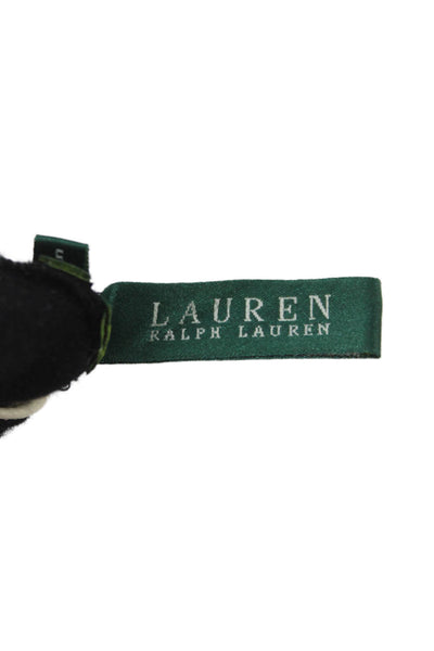 Lauren Ralph Lauren Womens Front Stitching Driving Gloves Black Wool Size Small