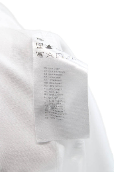 Eton Mens Dress Shirt White 100% Cotton Long Sleeve Standard Cuff Size 20