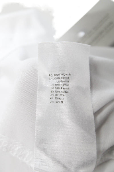 Eton Mens Dress Shirt White 100% Cotton Long Sleeve Standard Cuff Size 20