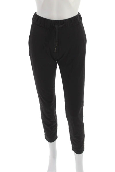 Lululemon Unisex Black Nylon Jogger Pants Drawstring Athleisure Size 2