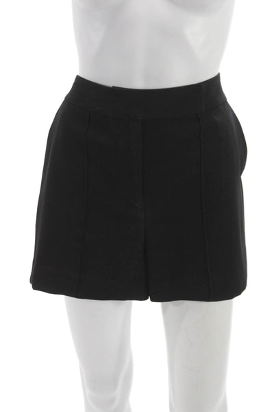 Alice + Olivia Women Chino Shorts Black Polyester Zip Size 10