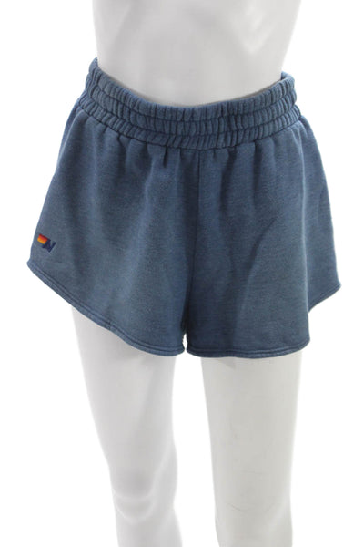 Aviator Nation Womens Blue Sweat Shorts Athleisure Size M