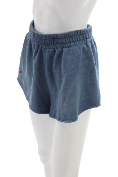 Aviator Nation Womens Blue Sweat Shorts Athleisure Size M