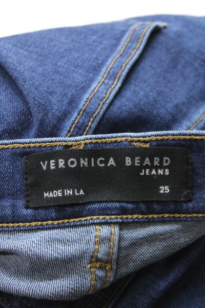 Veronica Beard Unisex Ankle Jeans Blue High Rise Cotton Button Size 25